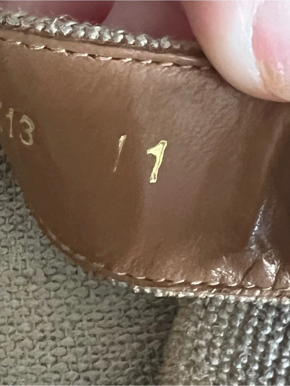 Tory Burch Adonis Wedge Espadrille Sandal 11 Gold Khaki Platform Logo EUC $398